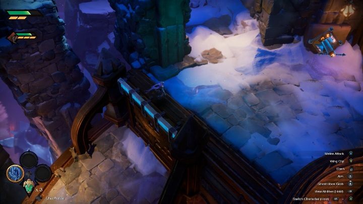 You need to quickly jump off the lever and jump on the opened wall - How to get into the dungeon Chapter 3 in Darksiders Genesis? - Puzzles - Darksiders Genesis Guide