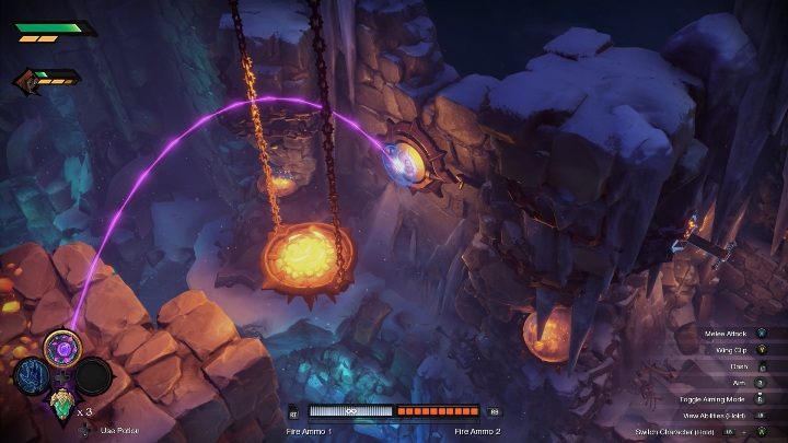 Throw a Void Bomb at the right spot to open the first portal - How to open the passage to the Void Chapter 4 in Darksiders Genesis? - Puzzles - Darksiders Genesis Guide