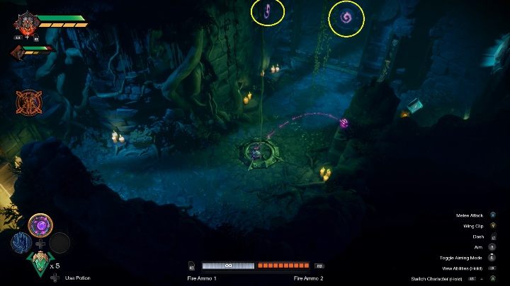 You have to solve a mini-puzzle to get this key - How to get crystal keys Chapter 7 in Darksiders Genesis? - Puzzles - Darksiders Genesis Guide