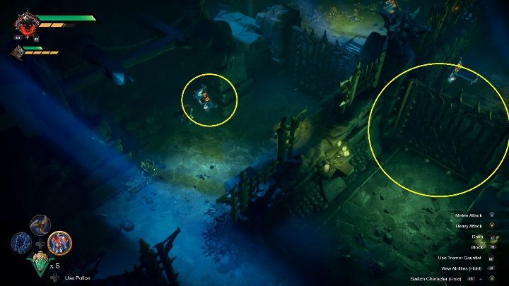 Run to the lever and open the first gate - Maze in Chapter 7 in Darksiders Genesis? - Puzzles - Darksiders Genesis Guide