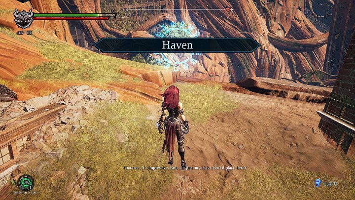 The Haven is the second location in which you will find a large tree growing in the very center of the city - Haven | Darksiders 3 Walkthrough - Walkthrough - Darksiders 3 Guide