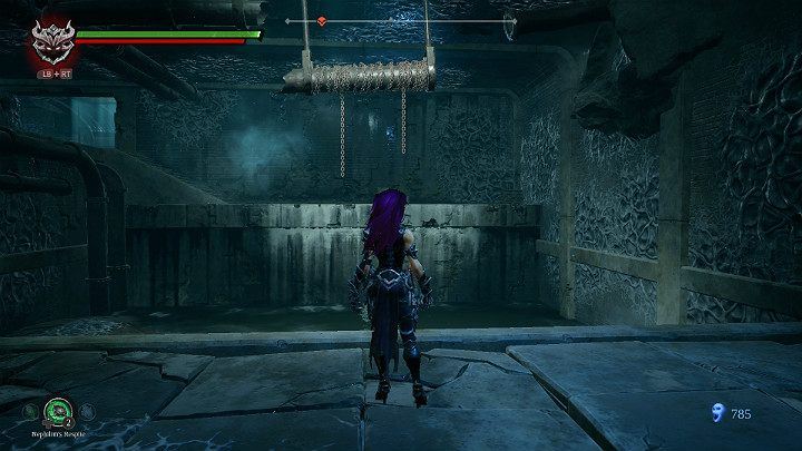 After defeating your opponents, jump up the platform again and then jump to the other side of the canal - Nether | Darksiders 3 Walkthrough - Walkthrough - Darksiders 3 Guide
