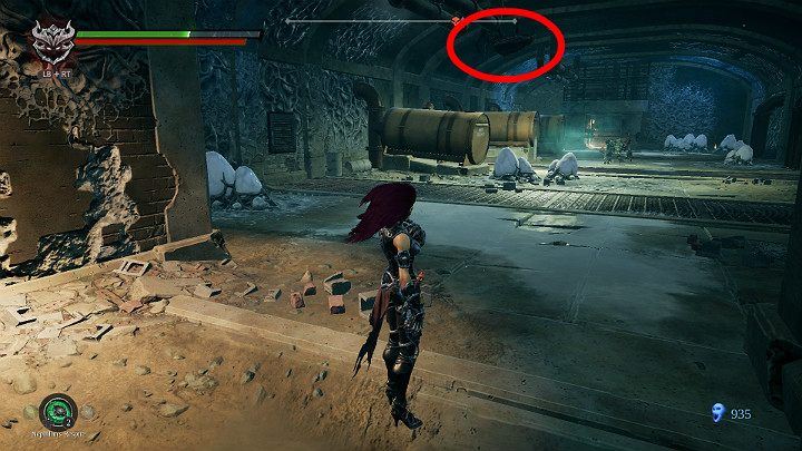 Before you enter the next room, pay attention to the arthropod hanging at the top - Nether | Darksiders 3 Walkthrough - Walkthrough - Darksiders 3 Guide