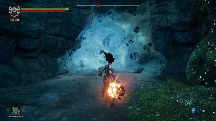 Now you have a few seconds to throw your beetle in the direction of the spider web - Nether | Darksiders 3 Walkthrough - Walkthrough - Darksiders 3 Guide