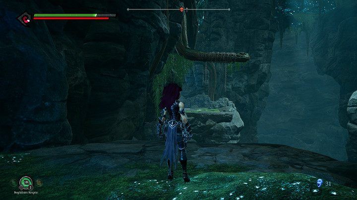 Jump to the other side of the precipice by using weapons - Nether | Darksiders 3 Walkthrough - Walkthrough - Darksiders 3 Guide