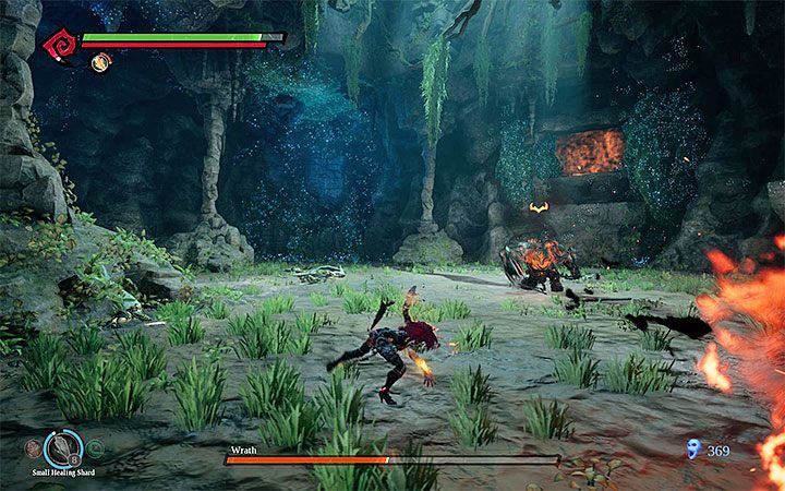 Wrath can throw his weapon at Fury a few times during the battle - Wrath Boss | Darksiders 3 Walkthrough - Walkthrough - Darksiders 3 Guide