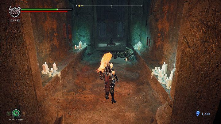 The passage will lead you to a lever that will open the secret passage - Hollows | Darksiders 3 Walkthrough - Walkthrough - Darksiders 3 Guide