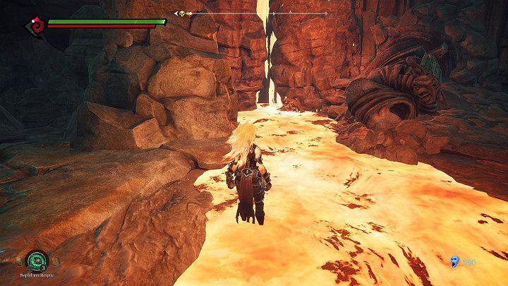 But before you start solving the puzzle, collect the debris from the recess - Hollows | Darksiders 3 Walkthrough - Walkthrough - Darksiders 3 Guide