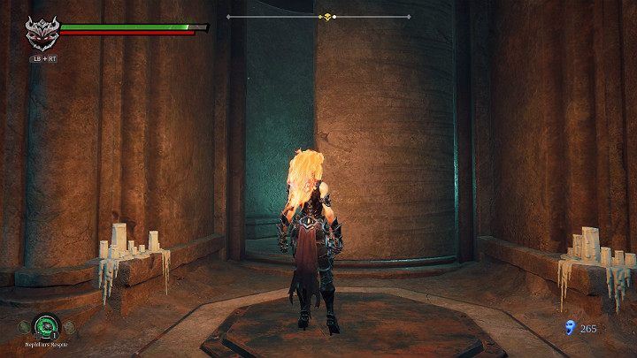 Once again, go to the button and wait for the passage to open - Hollows - Catacombs | Darksiders 3 Walkthrough - Walkthrough - Darksiders 3 Guide