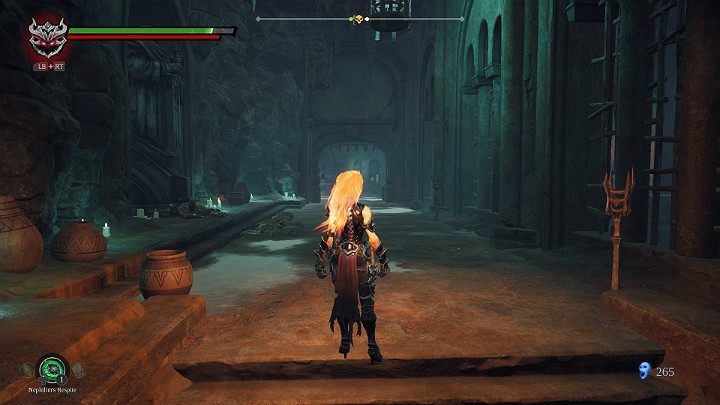 There are only 2 enemies in the place where you are and an additional fragment to collect - Hollows - Catacombs | Darksiders 3 Walkthrough - Walkthrough - Darksiders 3 Guide