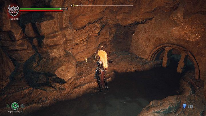 Collect Lurcher Cluster and go down - Hollows - Catacombs | Darksiders 3 Walkthrough - Walkthrough - Darksiders 3 Guide