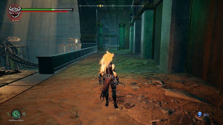 Now you have to go through a long corridor - Hollows - Catacombs | Darksiders 3 Walkthrough - Walkthrough - Darksiders 3 Guide