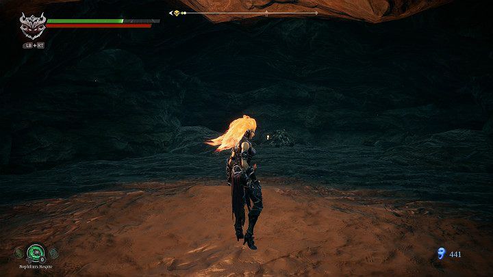 After defeating the enemy, enter the cave he defended and collect the Demonic Artefact - Nether part 2 | Darksiders 3 Walkthrough - Walkthrough - Darksiders 3 Guide