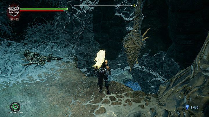 After the fight, look to the right and jump down - Nether part 2 | Darksiders 3 Walkthrough - Walkthrough - Darksiders 3 Guide