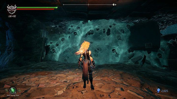 After the battle with Boss is over, burn the network to free the tram - Sloth Boss | Darksiders 3 Walkthrough - Walkthrough - Darksiders 3 Guide