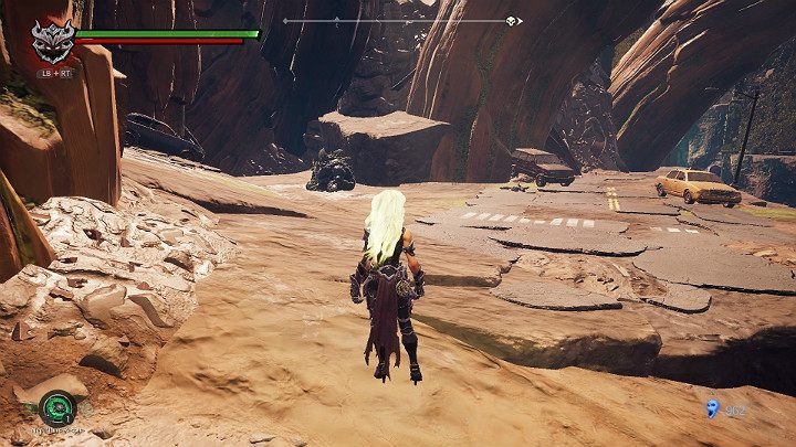 On the left side youll find a sleeping gorilla, which prevents on access to an item - Haven part 2 | Darksiders 3 Walkthrough - Walkthrough - Darksiders 3 Guide