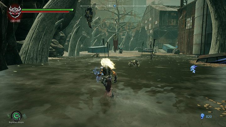 In the distance you can see a new kind of opponent - necromancer - Boneland | Darksiders 3 Walkthrough - Walkthrough - Darksiders 3 Guide