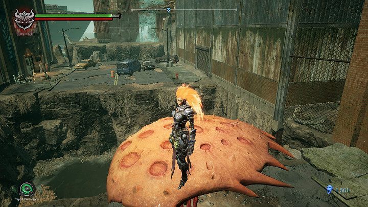 Now, all you have to do is to direct the creature to the abyss and jump to the other side - Festering pool | Darksiders 3 Walkthrough - Walkthrough - Darksiders 3 Guide