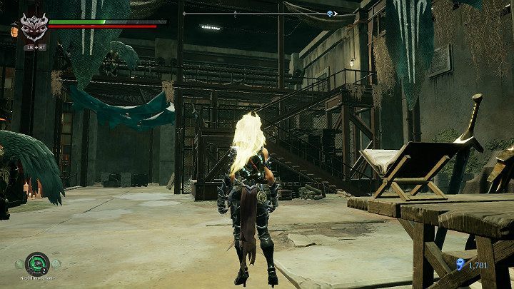 Go upstairs, then jump into the cage and collect the item - Festering pool | Darksiders 3 Walkthrough - Walkthrough - Darksiders 3 Guide