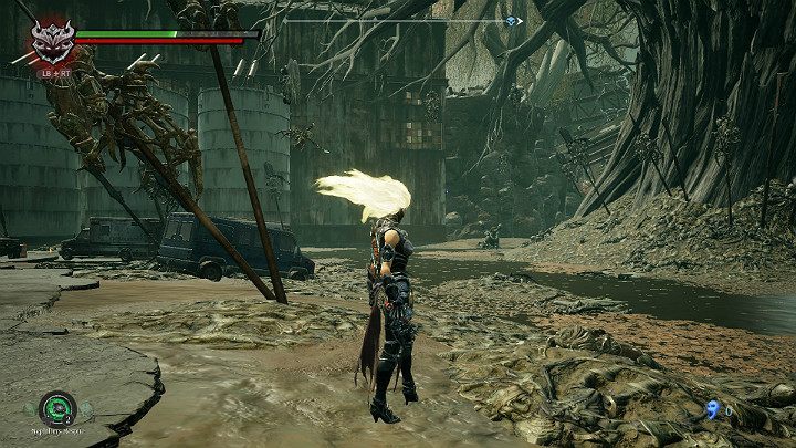 On the left side there is a griffon with which you have already had the opportunity to fight - Hangmans tree | Darksiders 3 Walkthrough - Walkthrough - Darksiders 3 Guide