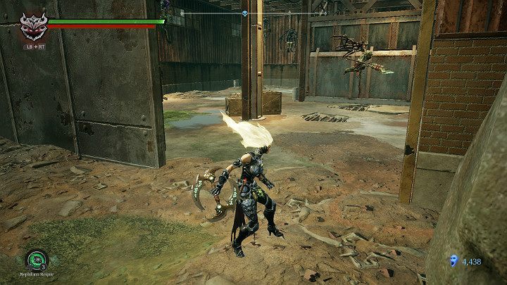 Inside youll come across a patrolling demon - Hangmans tree | Darksiders 3 Walkthrough - Walkthrough - Darksiders 3 Guide