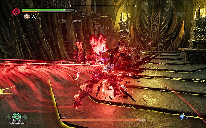 In the first phase of the duel with Desire, focus on avoiding her blows and execute counterattacks - Lust Boss | Darksiders 3 Walkthrough - Walkthrough - Darksiders 3 Guide