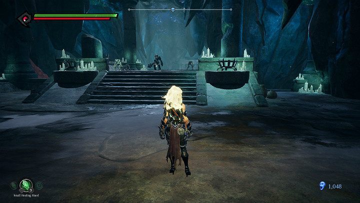 You will have to defeat one stronger enemy and several mobs - Forgotten Lake | Darksiders 3 Walkthrough - Walkthrough - Darksiders 3 Guide