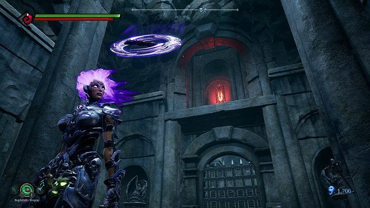 The weapon will hit all the crystals and open the gate - Forgotten Lake | Darksiders 3 Walkthrough - Walkthrough - Darksiders 3 Guide