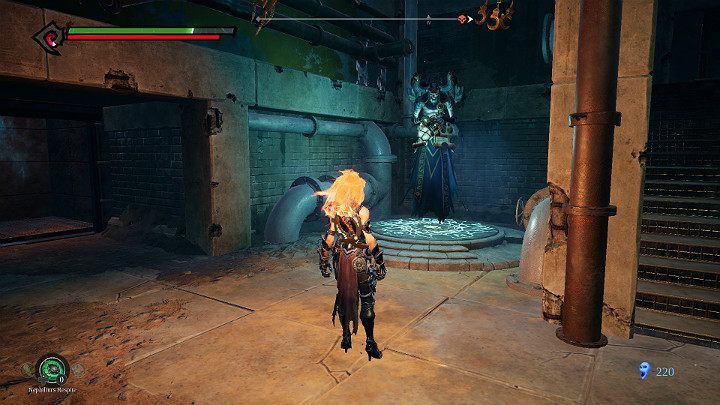 Get to the stairs that led to the Boss earlier and go up - Pipeline Exit | Darksiders 3 Walkthrough - Walkthrough - Darksiders 3 Guide