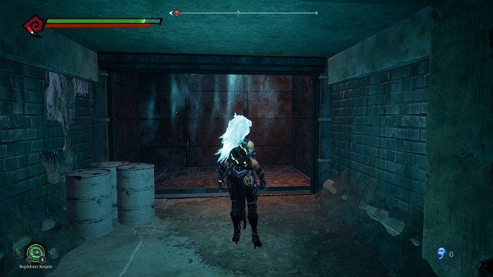 Go to the elevator shaft and use the new power to stick to the wall and jump all the way to the top - Pipeline Exit | Darksiders 3 Walkthrough - Walkthrough - Darksiders 3 Guide