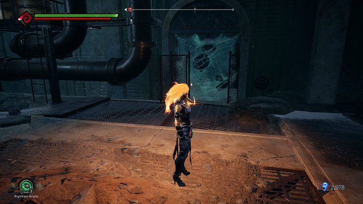 Collect the item behind the spiderweb - Pipeline Exit | Darksiders 3 Walkthrough - Walkthrough - Darksiders 3 Guide