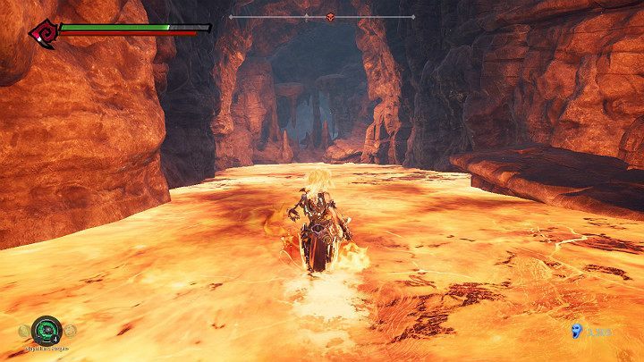 Go along the lava river, and to the right - Pipeline Exit | Darksiders 3 Walkthrough - Walkthrough - Darksiders 3 Guide