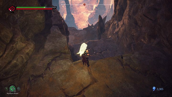 Go down, pick up the two items and proceed - Pipeline Exit | Darksiders 3 Walkthrough - Walkthrough - Darksiders 3 Guide