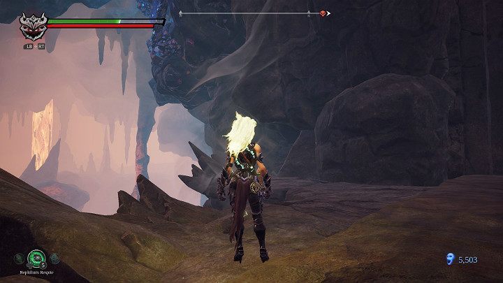 Turn left and use the essence of the storm to throw yourself into a whirlpool and let yourself be lifted - The way to The Scar | Darksiders 3 Walkthrough - Walkthrough - Darksiders 3 Guide