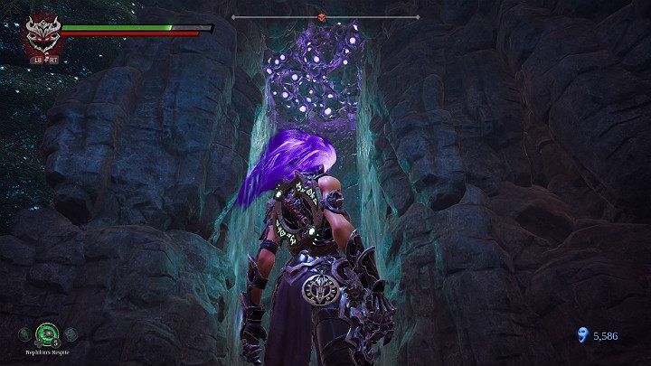 Use the essence of strength and salvation to break the wall at the very top - The way to The Scar | Darksiders 3 Walkthrough - Walkthrough - Darksiders 3 Guide