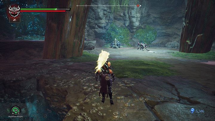 Behind the branches of the tree there are concealed opponents - The way to The Scar | Darksiders 3 Walkthrough - Walkthrough - Darksiders 3 Guide