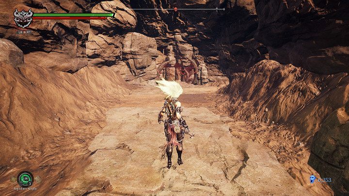 On the above screen you can see a narrow passage in the wall - The way to The Scar | Darksiders 3 Walkthrough - Walkthrough - Darksiders 3 Guide