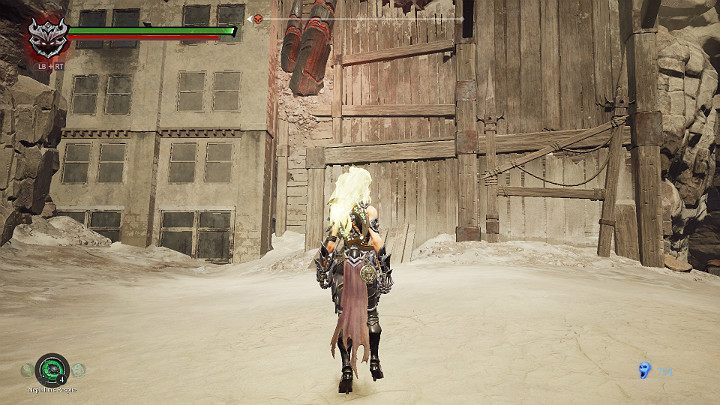 Turn towards the wooden balcony and jump up to the top - The Scar | Darksiders 3 Walkthrough - Walkthrough - Darksiders 3 Guide