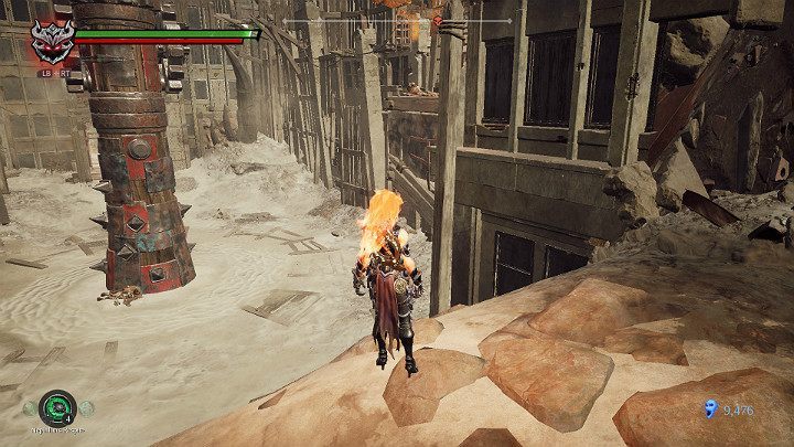 Stand more or less at the place shown in the picture above - The Scar | Darksiders 3 Walkthrough - Walkthrough - Darksiders 3 Guide