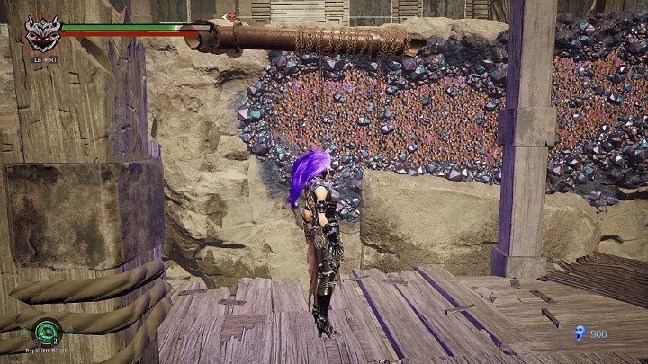 Activate the Force Hollow and then jump towards the wall using your main weapon - The Scar | Darksiders 3 Walkthrough - Walkthrough - Darksiders 3 Guide