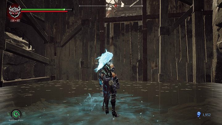 Activate the freezing essence and then use the Flame Hollow to jump higher - The Scar | Darksiders 3 Walkthrough - Walkthrough - Darksiders 3 Guide