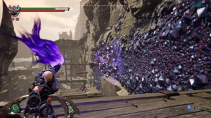 Activate the Force Hollow and break the obstacle on the wall - The Lowlands | Darksiders 3 Walkthrough - Walkthrough - Darksiders 3 Guide