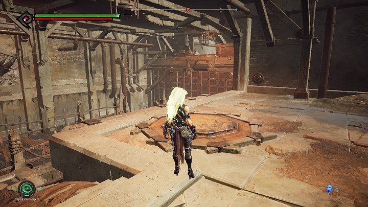 Stand on the big weight panel - The Lowlands | Darksiders 3 Walkthrough - Walkthrough - Darksiders 3 Guide