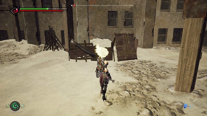 Behind the barricade, there is a narrow passage - The Lowlands | Darksiders 3 Walkthrough - Walkthrough - Darksiders 3 Guide