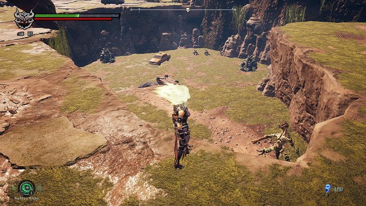 Below, there are two sleeping gorillas that guard the artifact and a Lurcher Cluster - North End | Darksiders 3 Walkthrough - Walkthrough - Darksiders 3 Guide