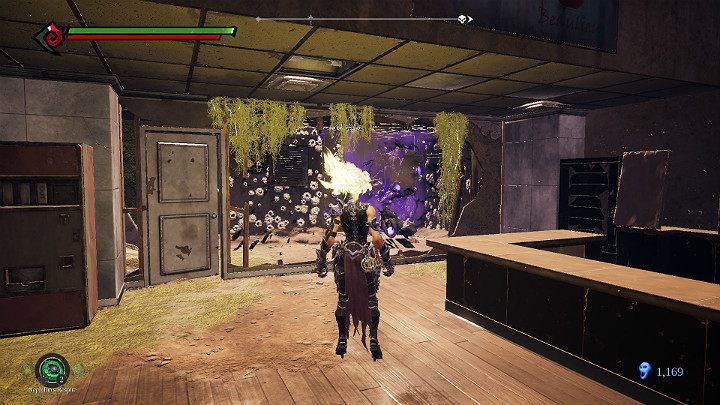 Throw the beetle at the purple wall to open a passage - North End | Darksiders 3 Walkthrough - Walkthrough - Darksiders 3 Guide