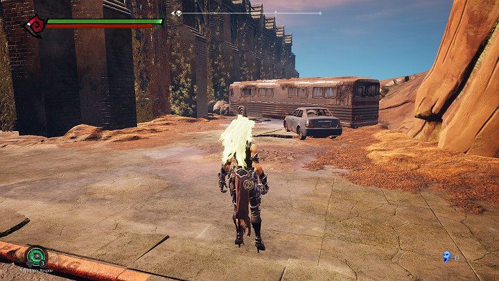 Several sleeping enemies will be waiting for you behind the bus on the right side - South End | Darksiders 3 Walkthrough - Walkthrough - Darksiders 3 Guide
