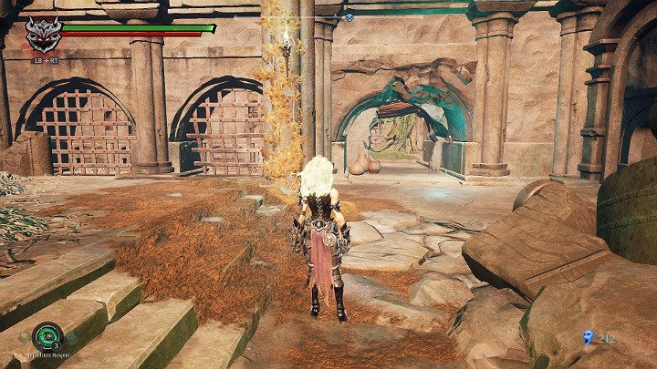 After the fight, go through the passage shown in the picture above - South End | Darksiders 3 Walkthrough - Walkthrough - Darksiders 3 Guide