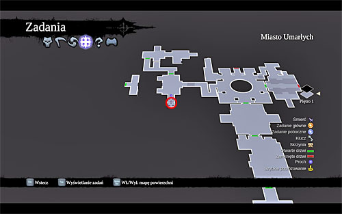 3) The page is hidden in the western part of the City of the Dead, in the corridor blocked by a grate - Locations of the Pages - The Kingdom of the Dead - The Book of the Dead - Darksiders II - Game Guide and Walkthrough