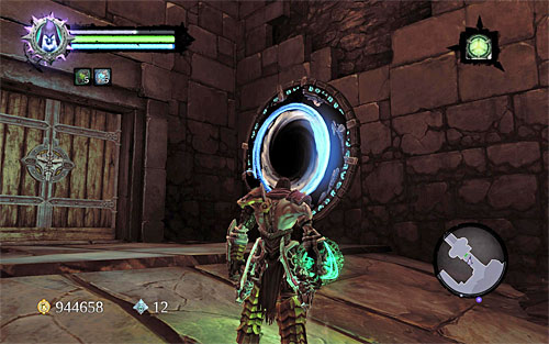 Go back to the interactive hooks and use them to get to the western part of the cave - The Nook - The lower levels of the dungeon - Additional Locations - Darksiders II - Game Guide and Walkthrough